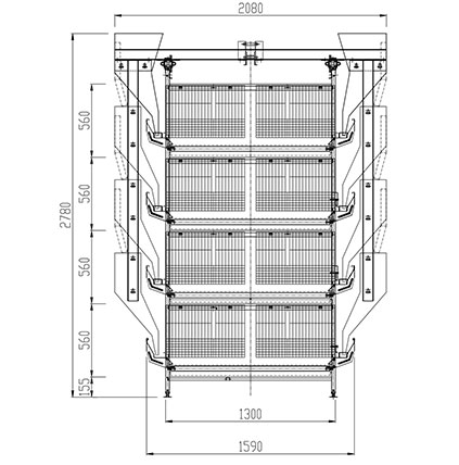 H Type Pullet Chicken Cage